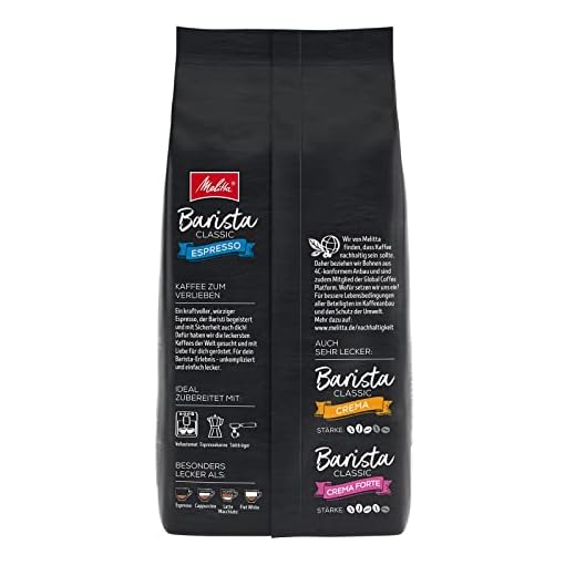 Melitta Barista Classic Espresso, Ganze Kaffee-Bohnen 1kg, ungemahlen, Kaffeebohnen für Kaffee-Vollautomat, kräftige Röstung, Stärke 5 – Bild 4
