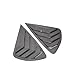 Compatible For Geely Tugella Xingyue FY11 2020-2022 Exterior Rear Windows Triangle Blinds Car Accessories Automotive Glass Blinds Stickers(Black)