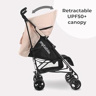 My Babiie MB01 Stroller - from Birth to 4 Years (22kg), Lightweight & Compact Umbrella Fold, Travel Buggy for Toddlers - Pink