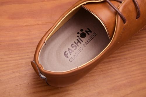 Men's Oxford Shoes Leather Dress Shoes Brown4