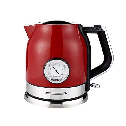 HAPED Hervidor eléctrico 1.8L, olla elegante del termo del café del té de la cocina de Samovar de la hervidor de agua del acero inoxidable con la exhibición de la temperatura