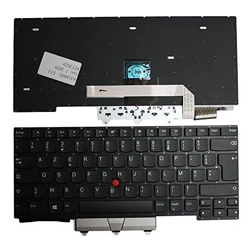 Clavier Lenovo Thinkpad E14 AZERTY français rétroéclairé avec pointeur par Power4Laptops