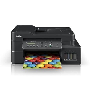 Brother Impressora de tanque de tinta multifuncional sem fio, DCP-T720DW, recursos duplos automáticos, impressão e digitalização móvel e na nuvem, frascos de tinta de alto rendimento