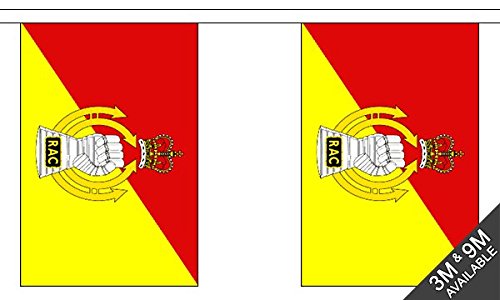 Flagtex Royal Armoured Corps Fabric Bunting – 9m with 30 Flags – Fabric for Indoor & Outdoor Use – String Flags Banners RAC British Army Tank Regiment — image 1