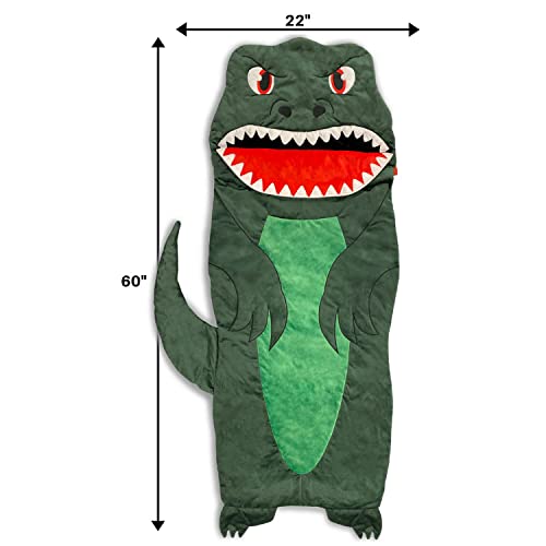 Bixbee Kids Sleeping Bag, Dinosaur Sleeping Bag For Kids 3+, 60 X 22 Inches, Soft Toddler Sleeping Bag With Carrying Handle | Machine Washable Soft Slumber Bag For Naptime, Daycare #TOP1