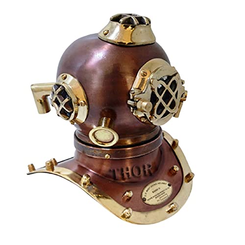 Vintage Marine Handmade Divers Diving Helmet Copper Finish 6