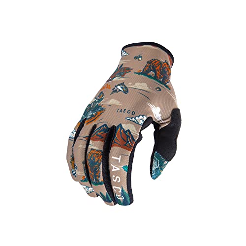 TASCO MTB Mountain Bike Gloves The Great Outdoors Double Digits (Brown, Medium)