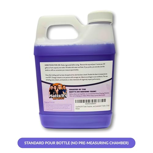 Image of Liquified RV Toilet Treatment - Black Holding Tank Digester - Odor Eliminator - Lavender Scent - Matts RV Reviews (Lavender F-Style, 32oz)