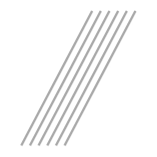 Image of uxcell 5mm x 450mm 304 Stainless Steel Solid Round Rod for DIY Craft - 6pcs