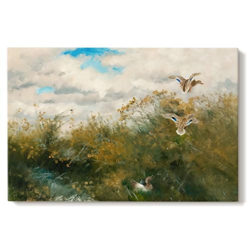 Bruno Liljefors | Ducks Taking Flight | Canvas Wall Art | LT626