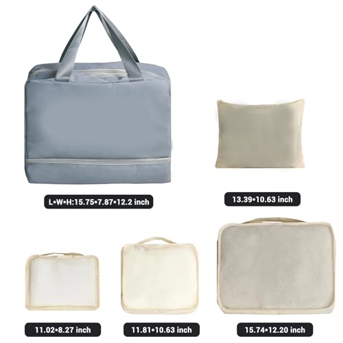 Hardshell Suitcase Sets with Spinner Wheels, ABS Luggage Sets with Bags, 8-Piece Set(20/24/28+portable handbag + 4 pieces storage bag set) (Black)3