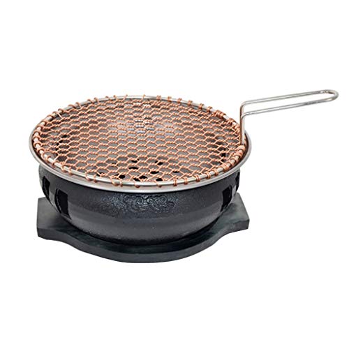 Barbacoa coreana portátil para 5-10 personas, uso en interiores y exteriores, hierro fundido, multicolor, ideal para reuniones familiares y fiestas, fácil de limpiar