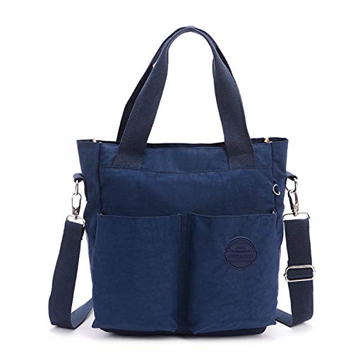 Sac fourre-tout bandoulière femme nylon ultra léger bleu imperméable