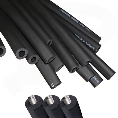 Rohrisolierung Schaumstoff Selbstklebend Isolierschlauch 1.7-2m UV-beständig Rohr Isolierung Heizungsrohre Ø 6-110mm Stärke 9/15/20mm für Heizung und Sanitär(ID16mm x T15mm x L1.7M)