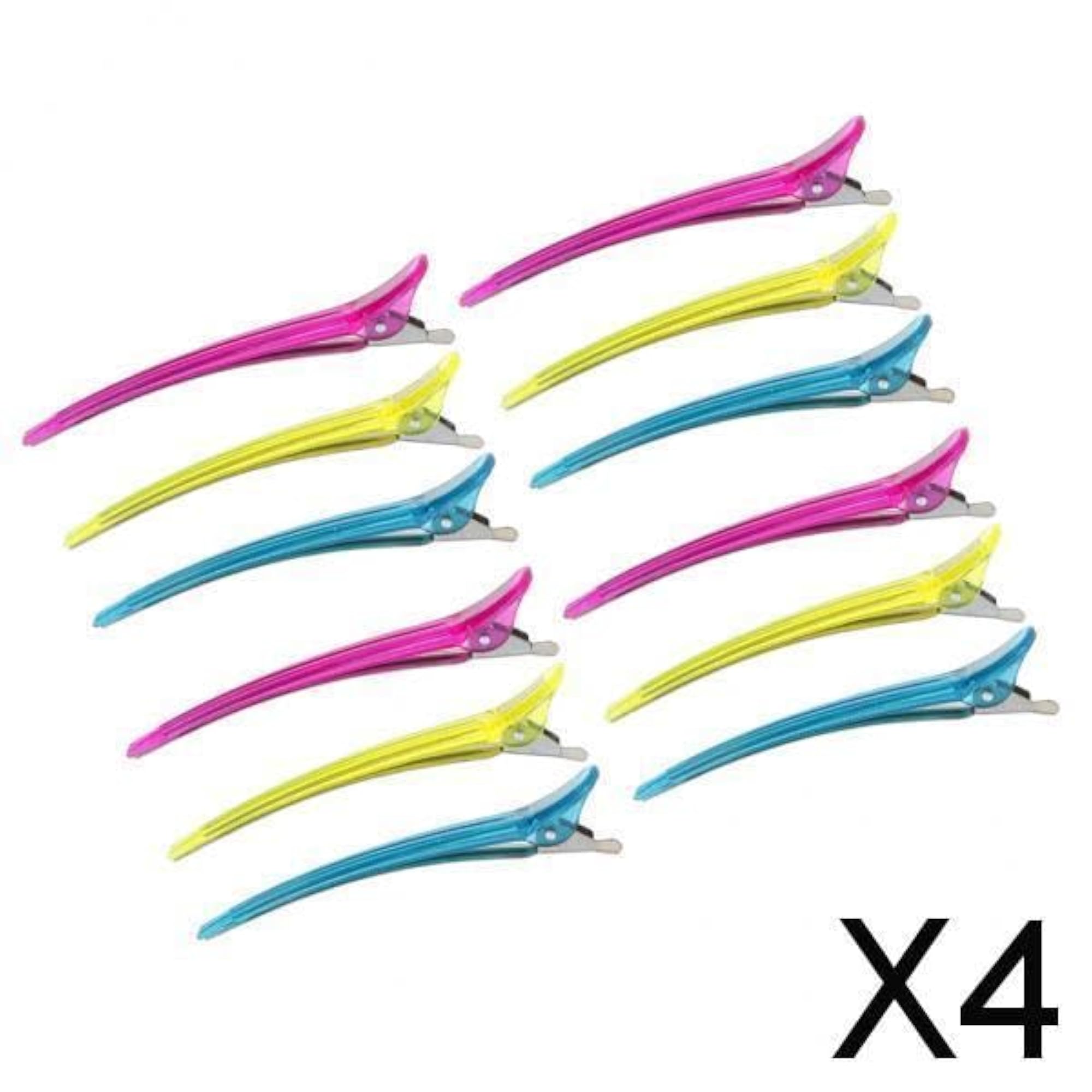 12PCS Metal Salon Hair Clips for Hairdressing Sectioning