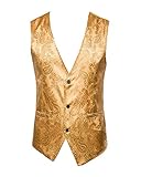 Chalecos de traje de boda formal de esmoquin clásico de jacquard paisley para hombre
