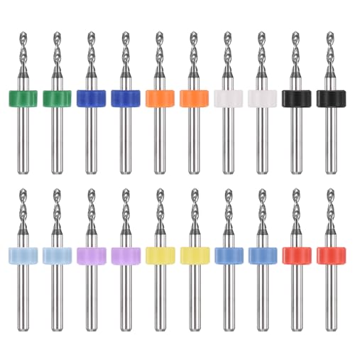 PATIKIL 20 Pack 2.1mm Micro Drill Bits Carbide Tungsten Steel