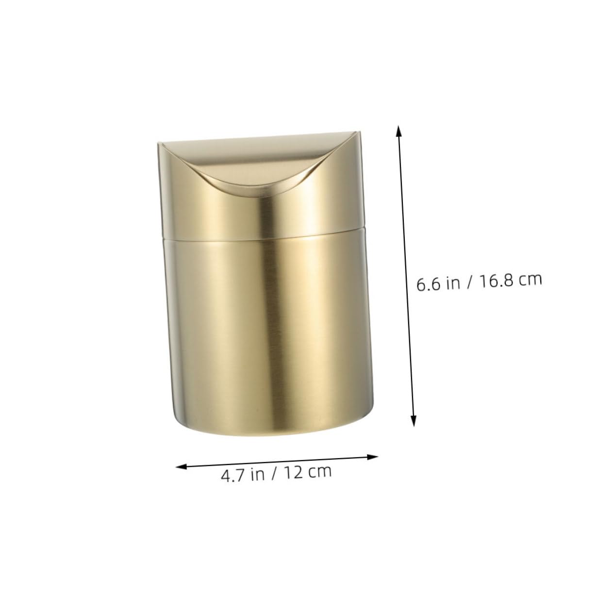 Hohopeti 2 Stück Mini Tisch Mülleimer mit Deckel Edelstahl Kompakter Schwingdeckel Abfalleimer für Auto Büro Küche Badezimmer Vielseitiger Schreibtisch Organizer Geruchsdicht Langlebig
