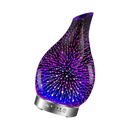 Gogogmee 1Pieza Difusor Humidificador de Vidrio Luz Dormitorio Tecnología Silenciosa y Atomización Hogar