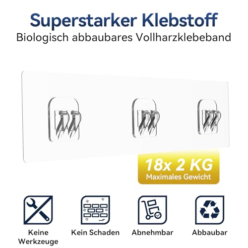 YASONIC Duschablage ohne Bohren 3 Stück, rostfrei Duschregal ohne Bohren, Badezimmer Regal mit großer Kapazität Badregal, Shampoo Halterung für Dusche Küche Toilette, 4 abnehmbare Haken, Grau
