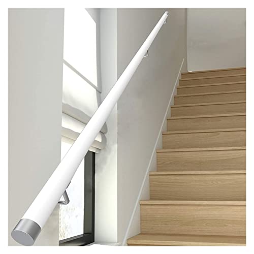 Main courante escalier bois blanc pour protéger vos proches