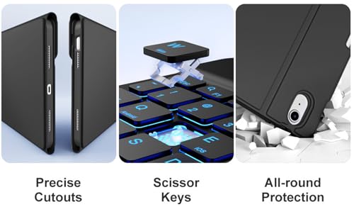 Housse iPad 11e génération A16 2025 avec clavier détachable et protection 11 pouces - 3