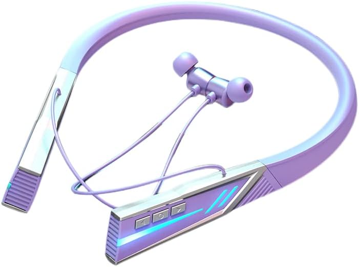 Auriculares Bluetooth con retardo inductivo para el cuello, gran capacidad y larga resistencia, emisión de luz, videojuegos, dinámicos, deportivos,