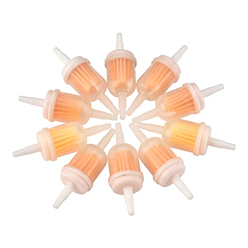 Deal Fontic 10 Packs 1/4 Inch X 5/16 Inch Gas Inline Fuel Filters Small Engine Replaces Fit For Kawasaki Kohler Briggs Stratton Universal John Deere #TOP3