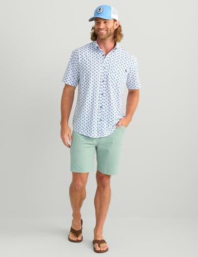 HUK Mens Kona Pattern Short Sleeve Fishing Button Down Shirt2