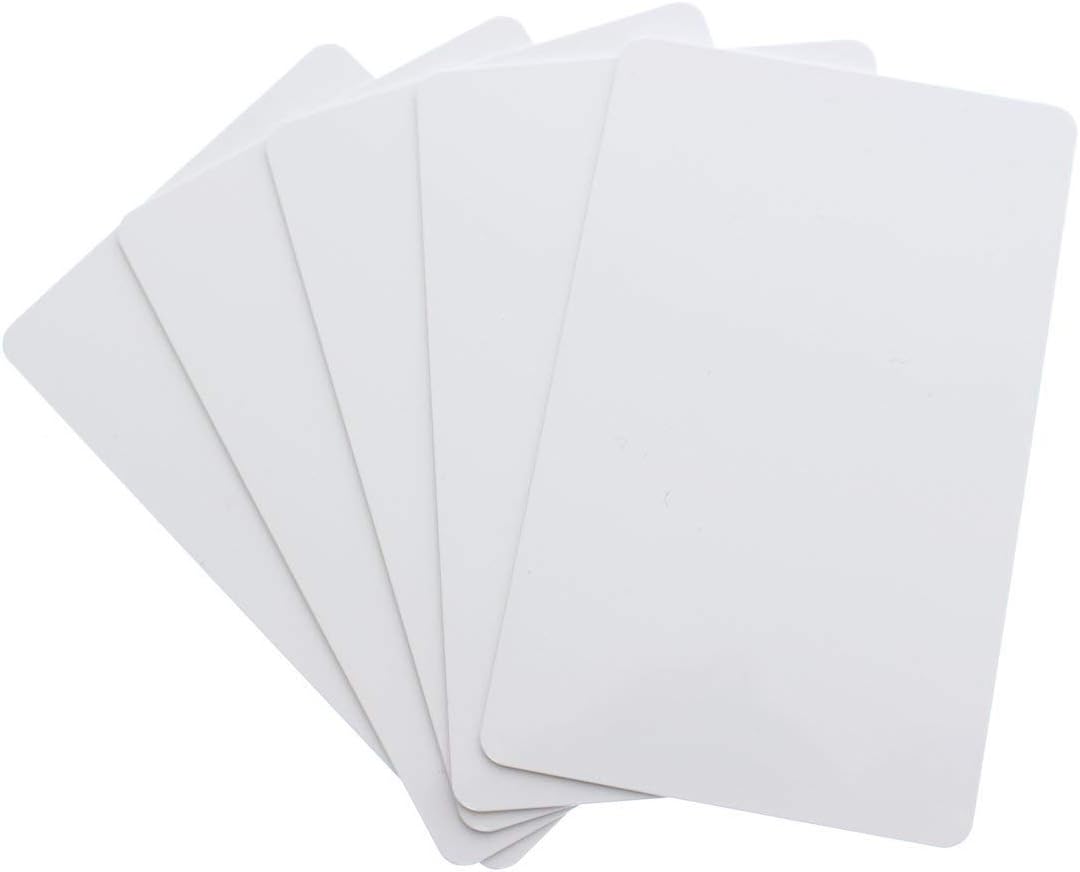 500 Pack Not NFC Blank PVC Cards - Premium Identity Card for ID Badge Printers Graphic Quality White Plastic CR80 30 Mil CR8030 Compatible with Most Photo ID Badge Printers (500)