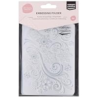 Vaessen Creative Prägeschablone Schneeflocke 14,6 x 10,7 cm – Embossing Folder für Karten Basteln, Scrapbooking, Journaling – Wiederverwendbar, Präzise Ergebnisse, Für Stanzmaschinen
