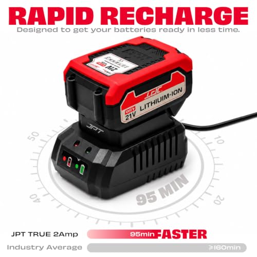 Image of JPT 21V Cordless Power Tool Charger, True 2A Output, Ultra Heavy Duty