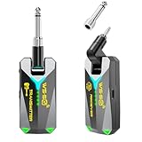 Sistema Inalámbrico de guitarra, 5,8 GHz con más canales, transmisor y receptor de audio recargable para guitarra eléctrica, bajo e instrumentos de viento eléctricos, transmisión en tiempo real de 48