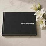ZICOTO Beautiful Linen Funeral Guest Book for The Celebration of Life - The Perfect in Loving Memory Book with Ample Space to Sign in for Guests - Premium Craftsmanship for Honoring Loved Ones