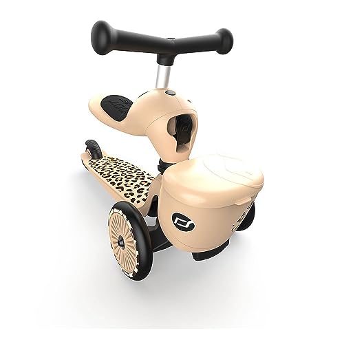 Scoot & Ride Highwaykick 1 Lifestyle 2in1 Kickboard/Scooter und Rutscher, Farbe: Leopard, f&uuml;r Kinder von 1 bis 5 Jahren, 96607, 40 cm