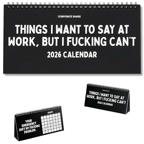 2026 Things I Want To Say at Work Desk Calendar - 12 Months 