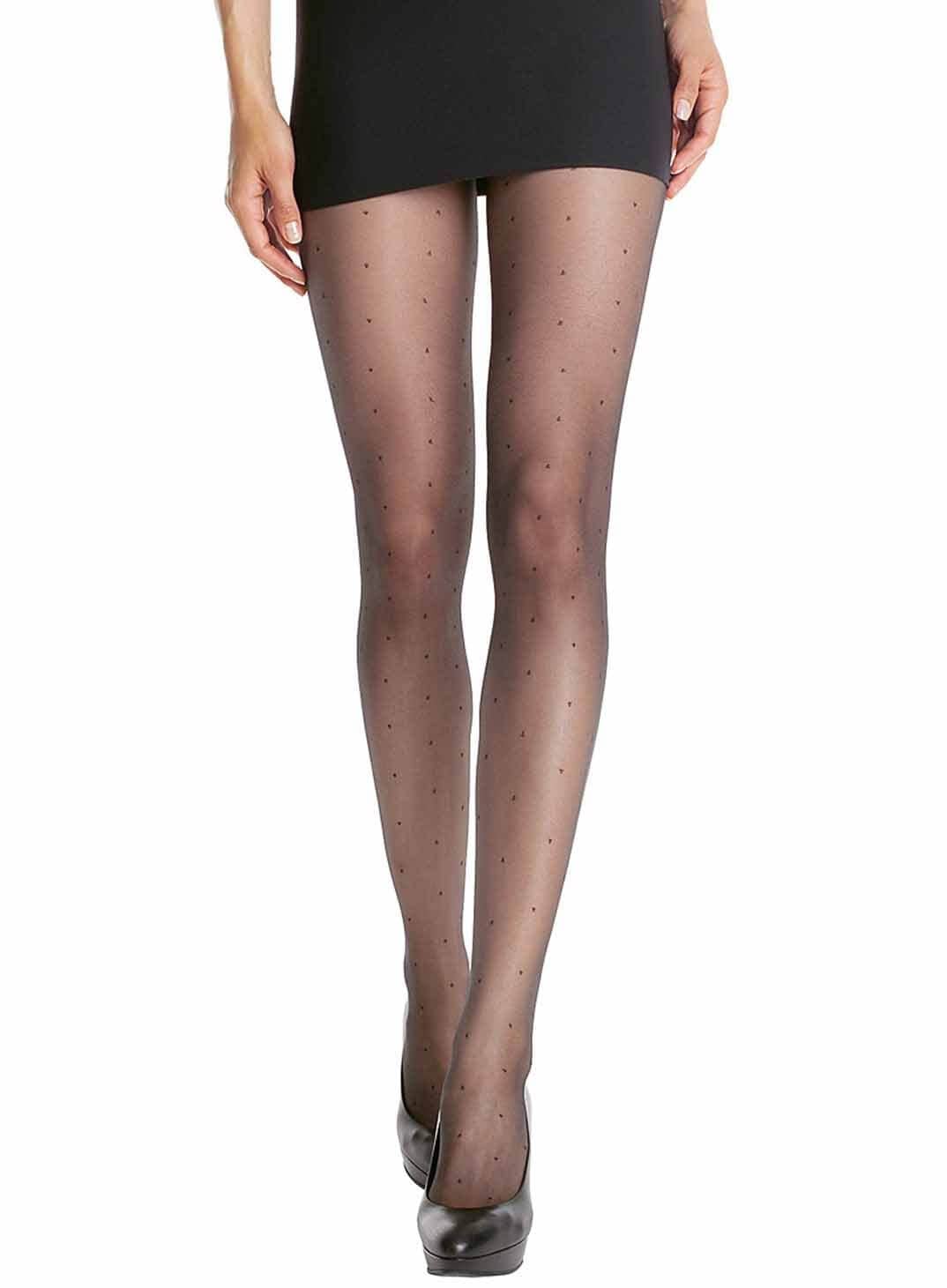 Dim Women's Noir Tights Effet Plumetis 15D Madame So Chic