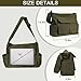 Canvas Messenger Bag Large Hobo Crossbody Bags with Multiple Pockets,School Vintage Shoulder Laptop Bag for Women and Men-ArmyGreen