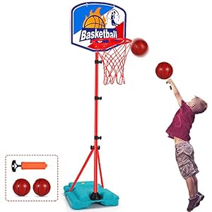 Basketball Hoop for Kids Toddler Toys Portable Adjustable Height 2.9FT-6.2FT Mini Basketball Hoops Indoor Goals Outdoor…