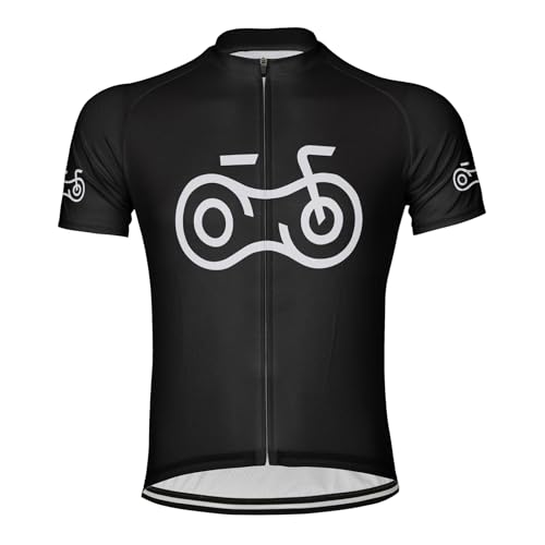 Personalizarlo Cycle Bike Hombre Camiseta De Ciclismo Manga Corta Bicicletas Maillots (FR/ES, Letras, L, Regular, Regular, MS5034)