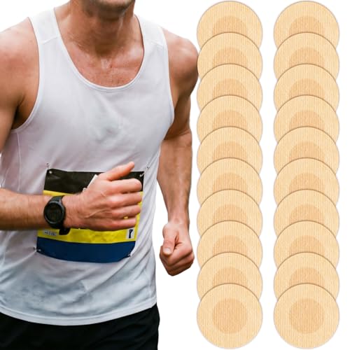 Funnysoft 300 Pcs Large Nipple Covers for Men No Show Protection Central Non-adhesive, 3 Inch Anti-chafing Nipple Shield for Sports Athletes Marathon Runners Joggers Gym Trainers Supplies