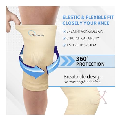 Knee Cap for Men & Women – Compression Support Sleeve for Knee Pain Relief, Joint & Muscle Recovery | Ideal for Gym, Running, Sports, Arthritis & Injury Support (S (Pack of 2)) - Image 3