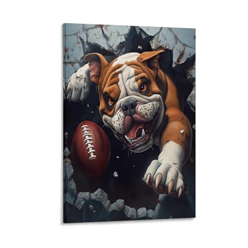 Toile bouledogue decoration murale pour embellir un salon ou une chambre