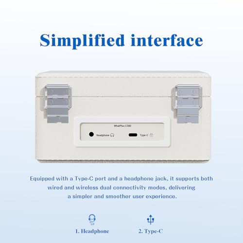 Image of CD Player with Bluetooth Speaker, High-Fidelity Sound, App-Controlled, Magnetic Display for Photos & Pins, Retro Desktop Music Player, Gift for Music Lovers (White)