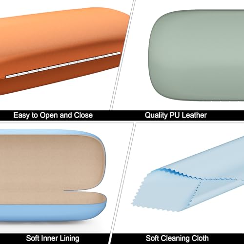 Image of Eyeglasses Case, Hard Shell Protective Case for Glasses, Unisex for Women Men