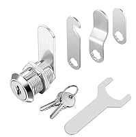 YOUTU® Briefkastenschloss, Nockenschloss, Schrankschloss, Schrankschloss, Möbelschloss, Spindschloss, Hebelschloss, Aus Druckguss-Edelstahl, Kommt mit 4 verschiedene Schlossplatten (1 Stück-16mm)