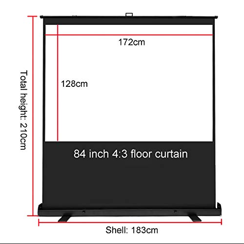 Pantalla de proyector manual portátil 84'' 4:3 miniatura 6