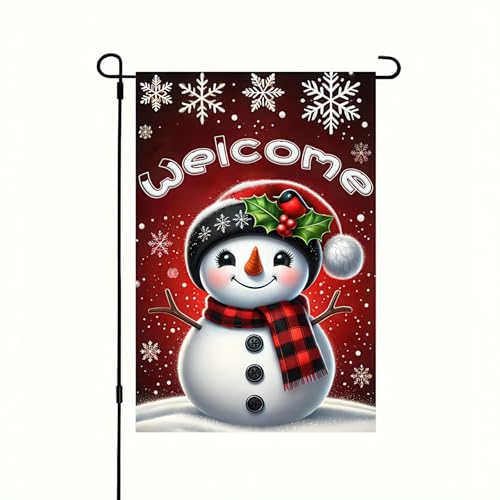 Image of BlissYard Winter Garden Flag Snowflakes 12x18 Inch Polyester