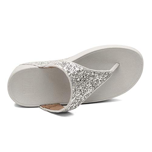 Image of FitFlop Lulu Multi-Tonal Glitter Toe-Post Sandals
