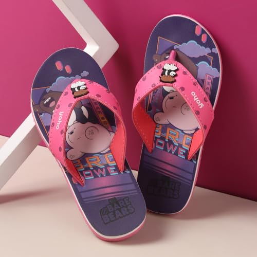 Image of YOHO Slippers for Kids|Comfortable and Lightweight FlipFlop|WB Cartoon & Comic Characters: Batman, Superman, PPG, Tom & Jerry, Scooby Do and We Bare Bears Footwear for Girls & Boys